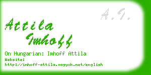 attila imhoff business card